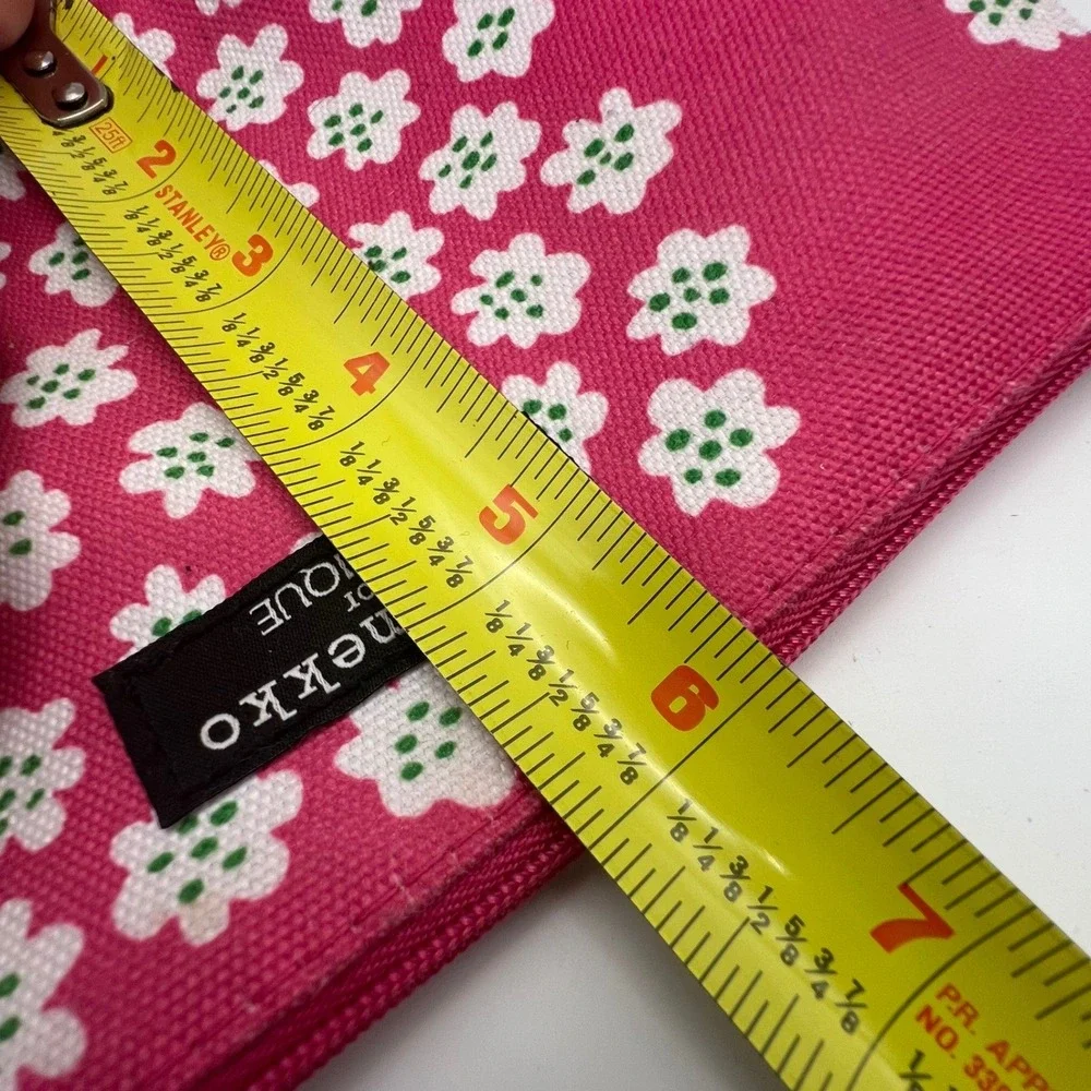 Marimekko for Clinique Floral Cosmetic Bag Pink White Green Retro Iconic